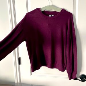GAP wine colored light weight sweater